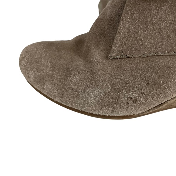 DV Dolce Vita Pellie Suede Wedge Ankle Booties Round Toe Taupe Woman’s US Size 7 - Picture 13 of 16